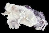 Purple Fluorite on Quartz Epimorphs - Arizona #103546-1
